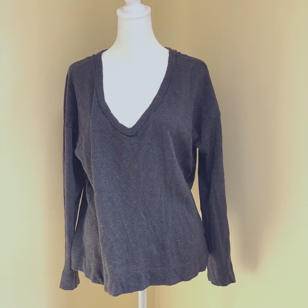 JAMES PERSE Standard Women's Long Sleeve V-Neck shirt size L (3)